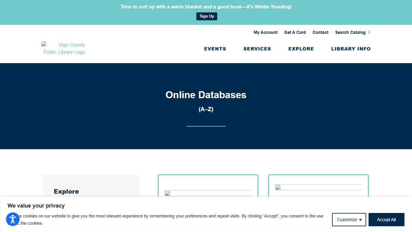 Databases - Vigo County Public Library
